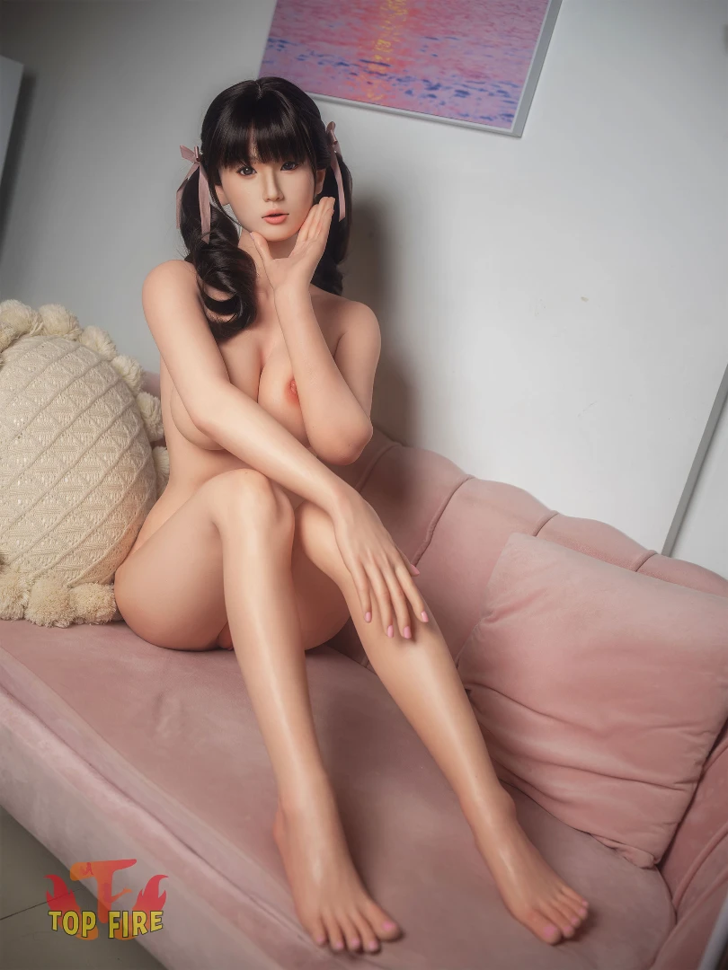 Patung Seks Silikon Top Fire Doll 158cm D-cup Esther dengan Kepala Ros T29